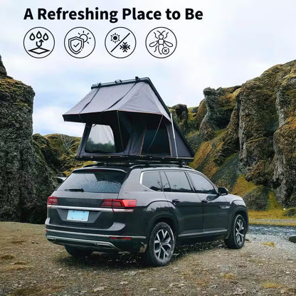 Summit Hard Shell 2-Person Roof Top Tent with Roof Rack